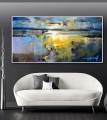 Brush Stroke Paysage marin moderne Dawn Oversize par Couteau à palette Plage art wall decor bord de mer